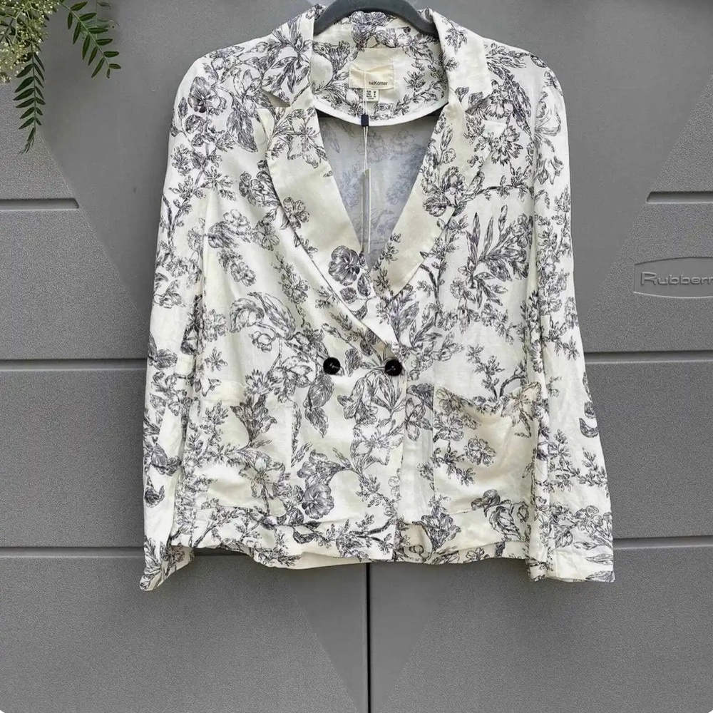 The Korner Anthropology Floral Blazer and Shorts